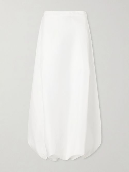 Jalousie Shell Midi Skirt - White