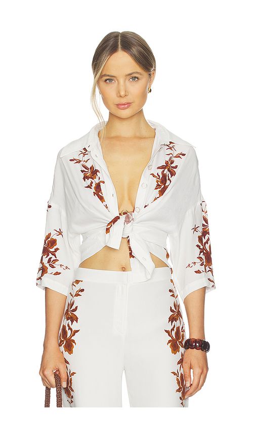 HEMANT AND NANDITA Oversized Shirt in Ivory. - L also in M, S, XL