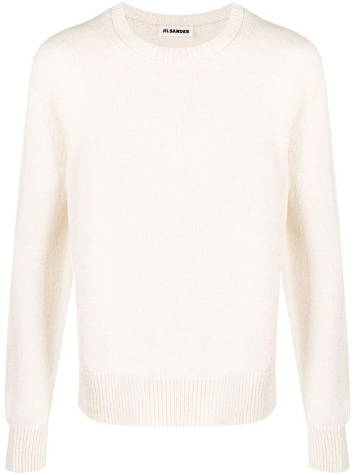Crew-neck knitted jumper - Neutrals