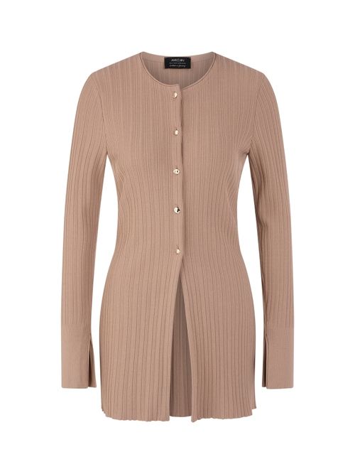 Marc Cain ‘Rethink Together’ ribbed cardigan, brown, 34 N