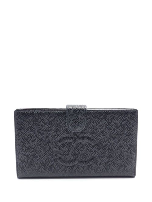 CHANEL Pre-Owned 여성 2000-2002 CC wallet - Black 900527