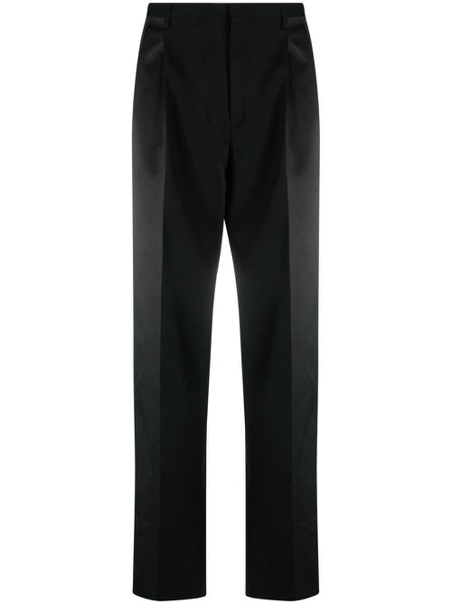 Straight-leg tailored trousers - Black
