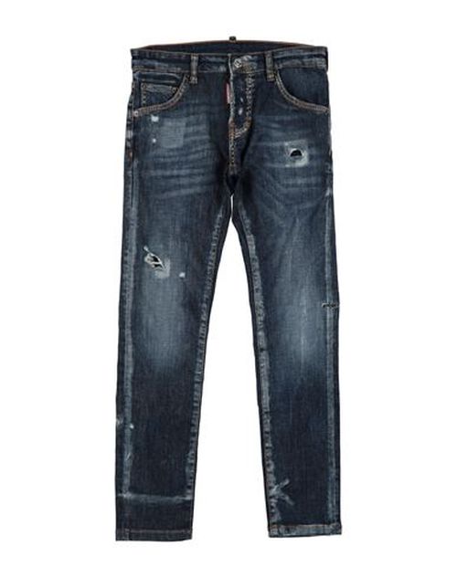 Dsquared2 Kid Boy Jeans Blue Size 10 Cotton, Elastomultiester, Elastane, Cow leather
