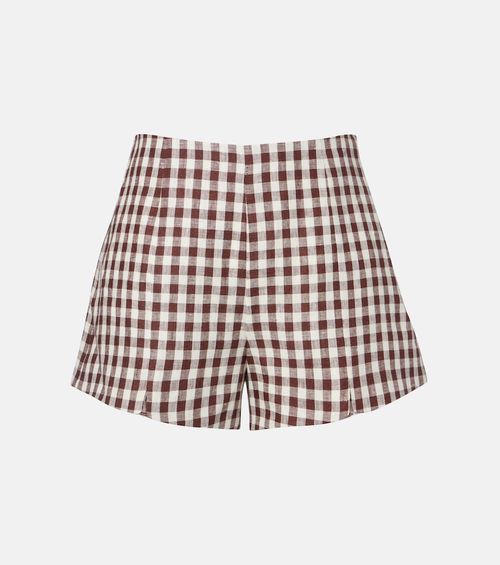 Sadie gingham linen shorts