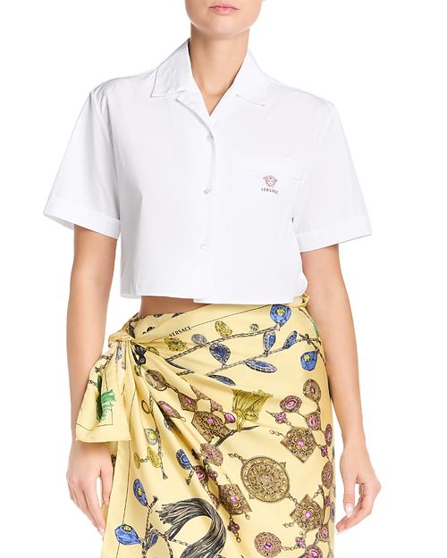 Cropped Embroidered Shirt