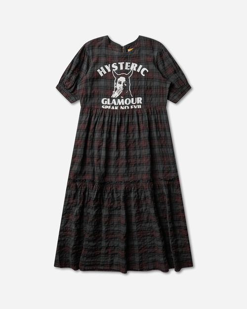 Women s Speak No Evil Checkered Dress Red