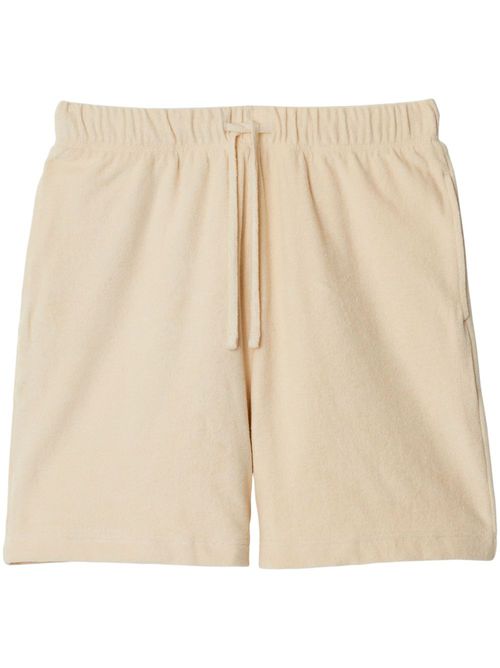 Logo-print cotton shorts - Neutrals