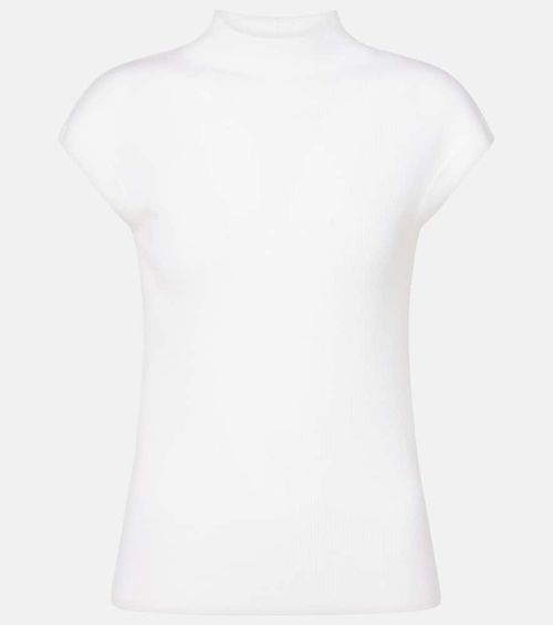 High-neck wool top