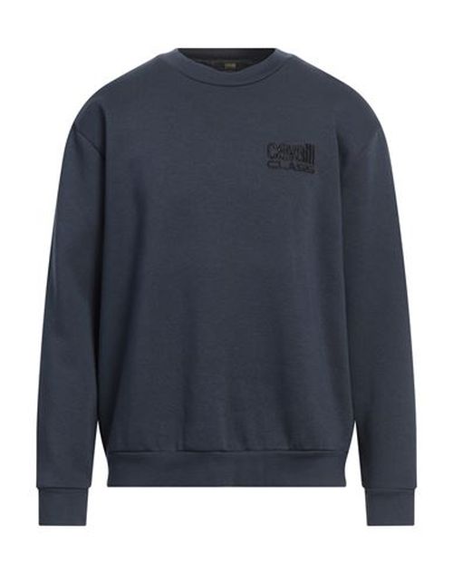 Cavalli Class Man Sweatshirt Navy Size S Polyester, Cotton