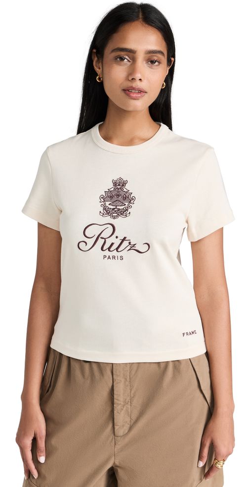 X Ritz Paris Shrunken Tee Cream