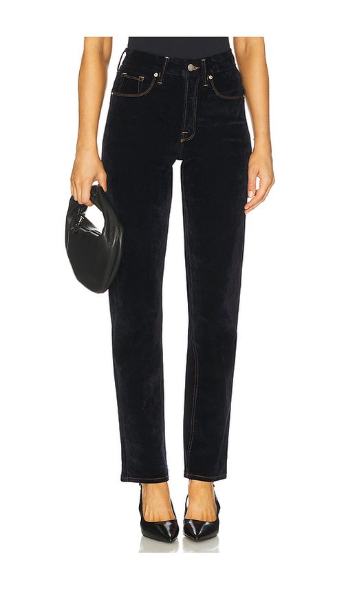 Good American Good Icon Straight Velvet Denim Jeans in Blue. 4. Also , 2, 6, 8, 10, 12