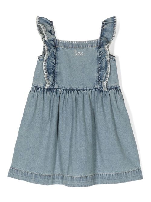 Marion denim flared dress - Blue