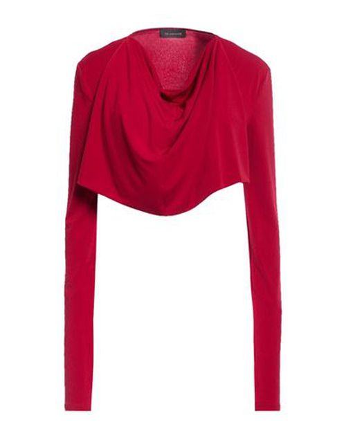 Woman Top Burgundy Size 6 Polyester, Elastane