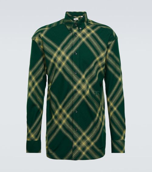 Check wool shirt
