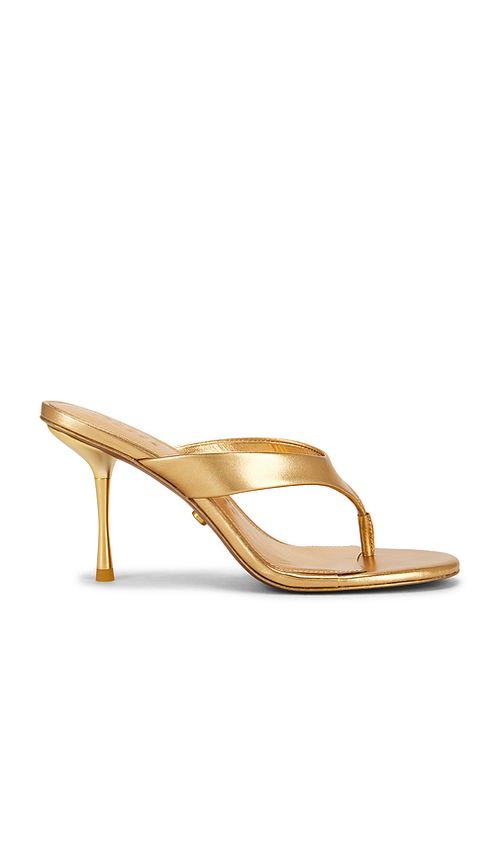 Cult Gaia Stella Sandals in Metallic Bronze. 39. Also