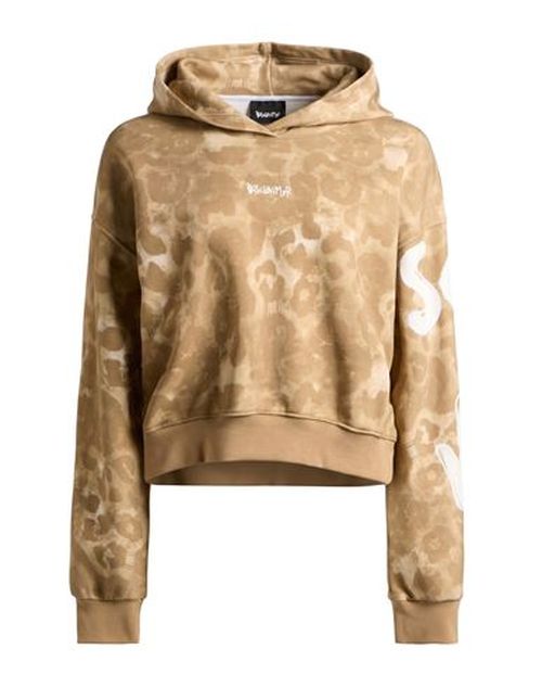 Woman Sweatshirt Sand Size L Cotton