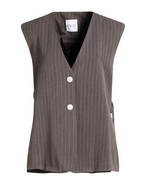 Woman Tailored Vest Grey Size S Polyester, Viscose, Elastane
