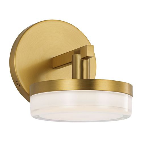 Burnished Brass LED Wall Sconce from the Khan Collection