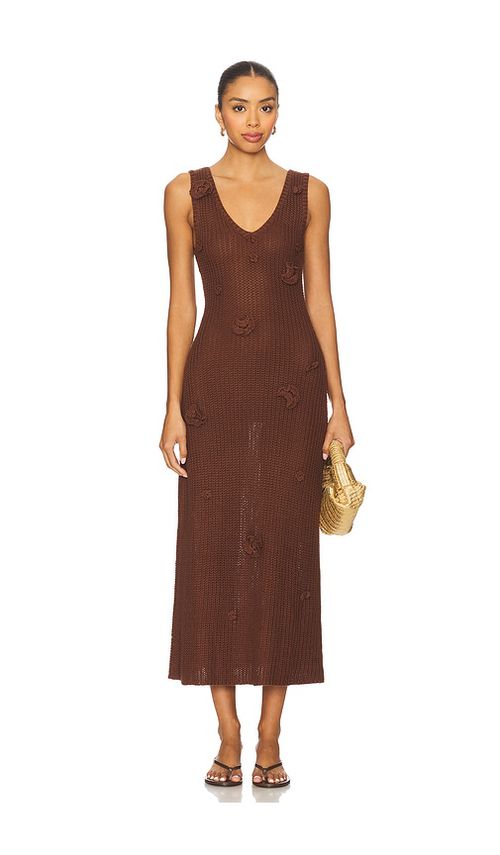ASTR the Label SWEATERKLEID AINHOA in Brown. Größe XS. Also in L, M