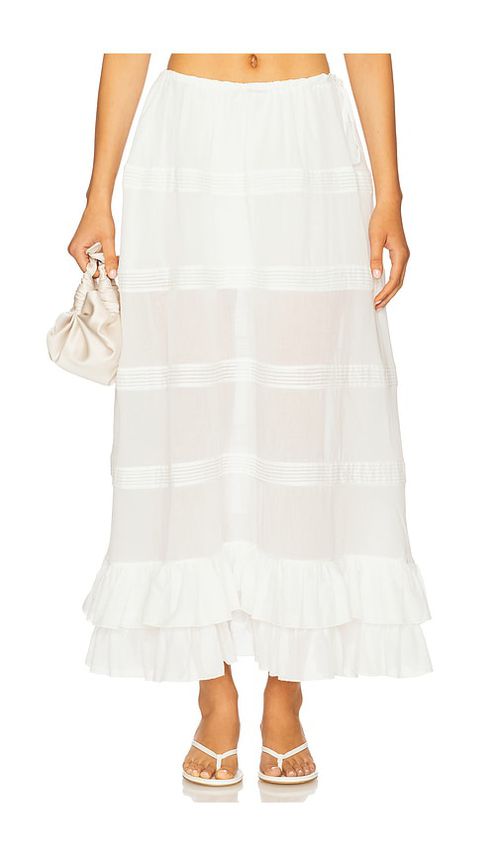 Mirror Palais Mirage Bustle Skirt in Ivory in Ivory. -  S also in L