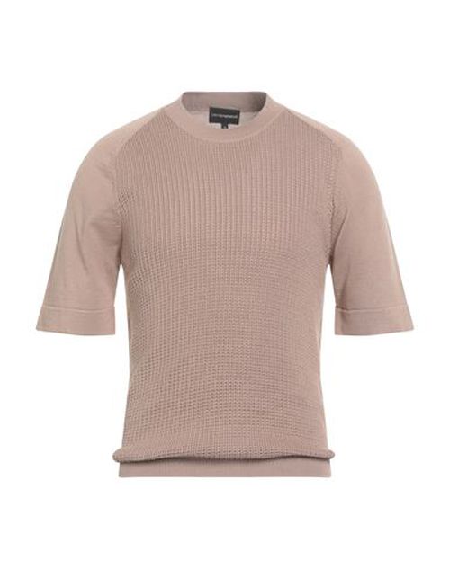 Man Sweater Light brown Size L Cotton