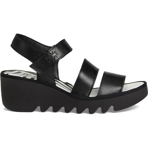 Fly London BEXY575FLY Mousse Leather Women's Heels Sandals - Black