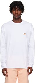 Maison Kitsuné White Fox Head Long Sleeve T-Shirt