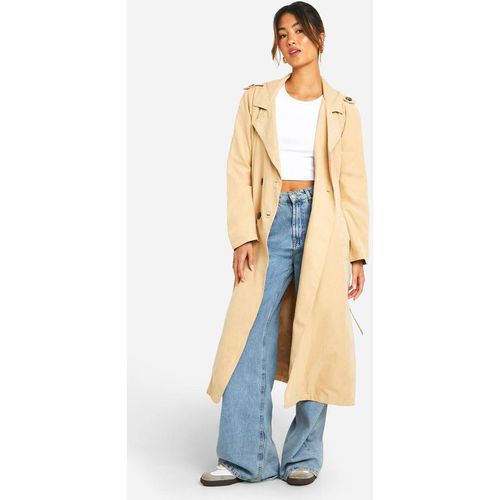 Womens Belted Trench Coat - Beige - 14, Beige