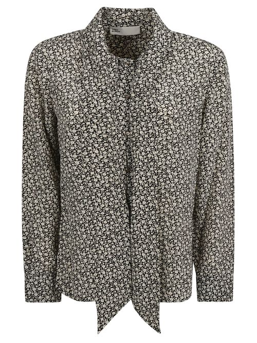 Disty Floral Silk Twill Blow Blouse