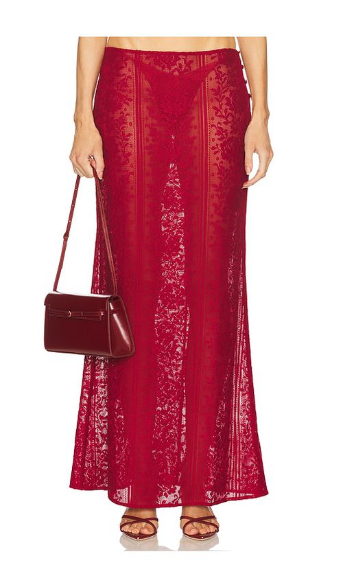 LOBA Laura Maxi Skirt in Burgundy. - M also in