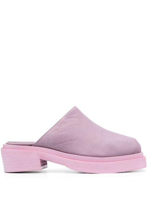 Zoe 55mm leather mules - Pink
