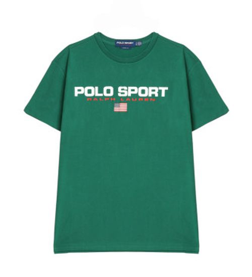 Polo Ralph Lauren for man. 710880627020 Classic Fit Polo Sport T-shirt green knitted (M), Casual, Cotton, Short sleeve