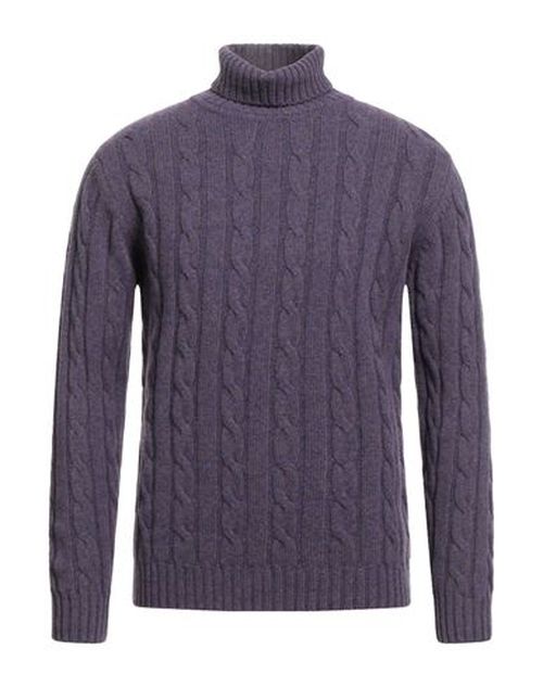 Daniele Fiesoli Man Turtleneck Purple Size L Merino Wool