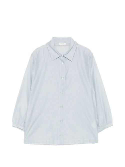 Three-Quarter Sleeve Blouse — Blue