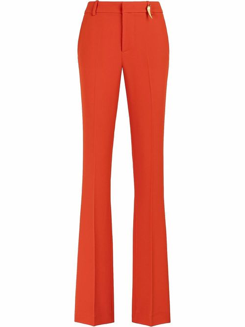 Tiger Tooth-detailed flared trousers