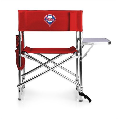 Picnic Time Philadelphia Phillies Sports Side Table Chair, Red
