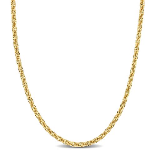 Amour | 3mm Infinity Rope Chain Necklace In 14K Yellow Gold | Realry