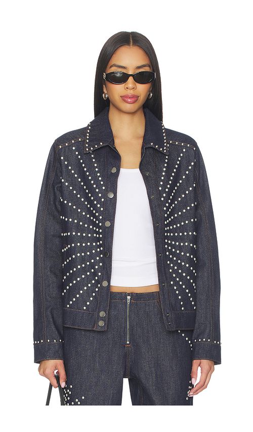 Understated leather chaqueta sunburst en color negro L también en M