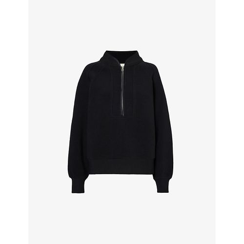 Womens Black Cortina High-neck Stretch-cotton Blend Sweatshirt 