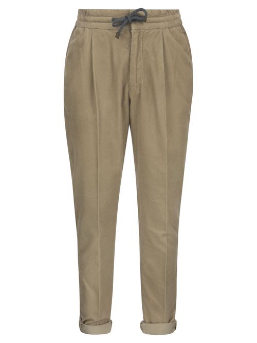Velvet Trousers With Drawstrings
