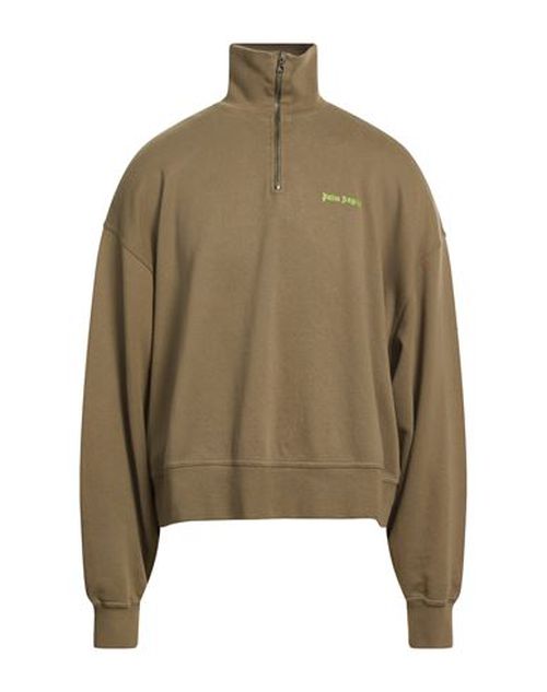 Man Sweatshirt Military green Size M Organic cotton, Elastane, Polyester