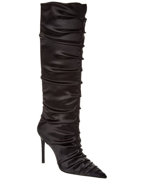 Strt Ruched 100 Satin Knee-High Boot