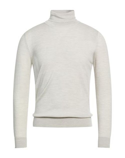 Man Turtleneck Sand Size 46 Merino Wool