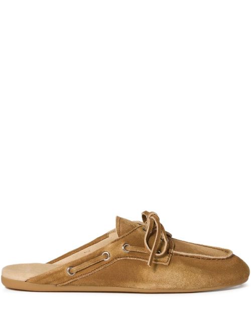Miu Miu Faded suede mules - Brown