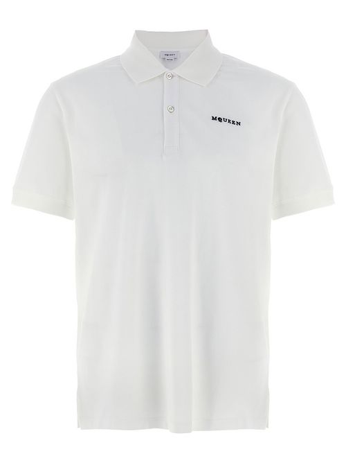 Logo-Embroidered Cotton Piqué Polo Shirt — White