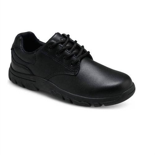 Little Kid's Sleek Leather Shoes In Chad Black