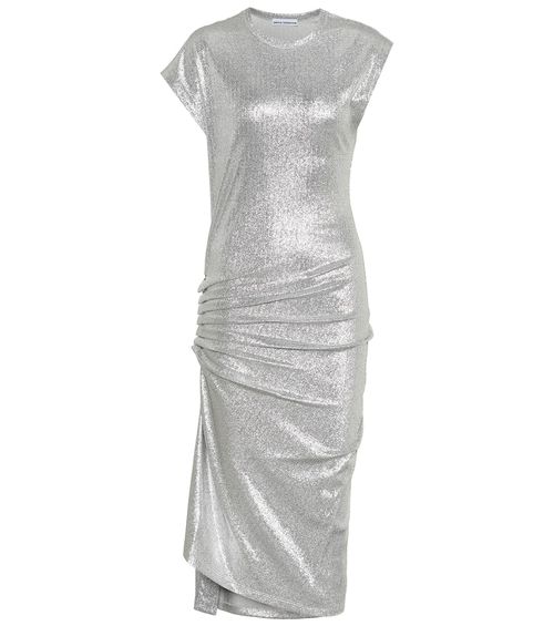 Metallic jersey dress