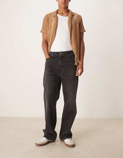 Baggy 5-pocket jeans in gray wash