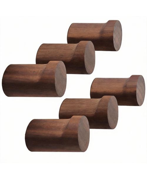Handcrafted Walnut Wood Wall Hooks â Rustic Coat, Hat & Bag Organizer
