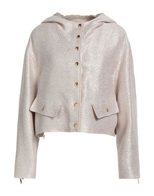 Woman Jacket Rose gold Size 10 Polyester, Viscose, Metallic fiber